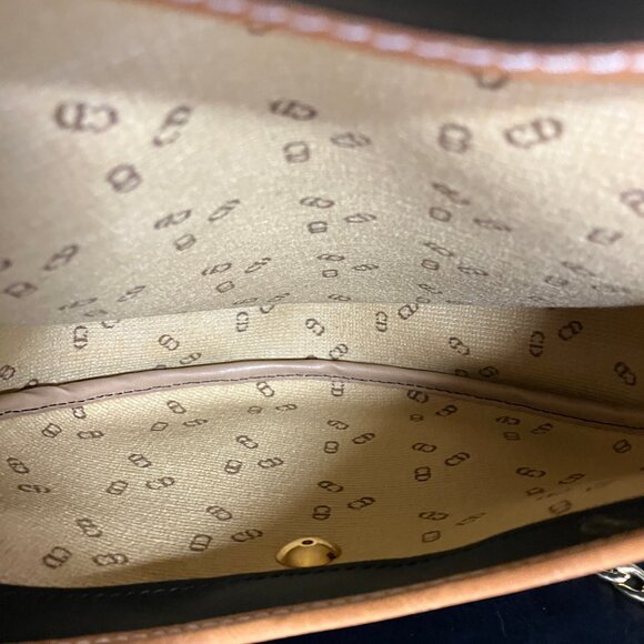 Christian DIOR Vintage Handbag, halfmoon with unbranded gold chain - Picture 6 of 9